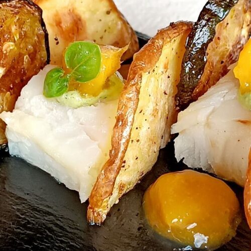 BACCALA MANGO E ZUCCHINE | Cubotti di baccalà, mango e zucchine BACCALA MANGO E ZUCCHINE | Cubotti di baccalà, mango e zucchine