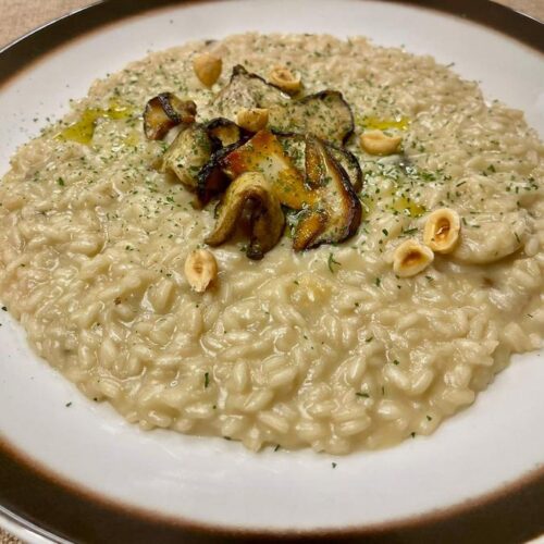 risotto porcini nocciole e polvere di timo | Risotto ai funghi porcini e nocciole