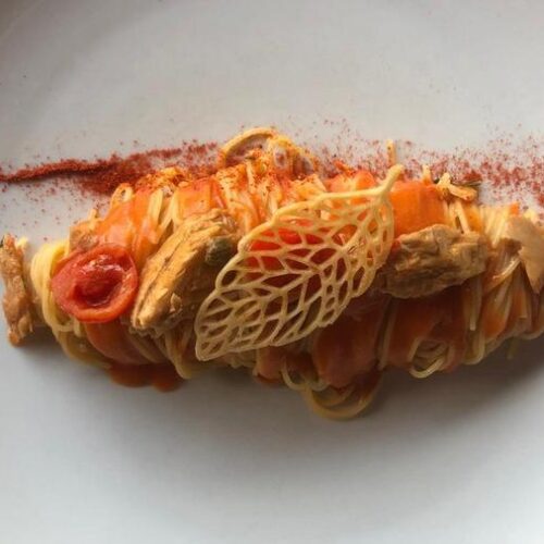 Capellini con Filetti di Tonno di naomi spaziani | Capellini con filetti di tonno, capperi e alici primo con filetti di tonno, capperi e alici