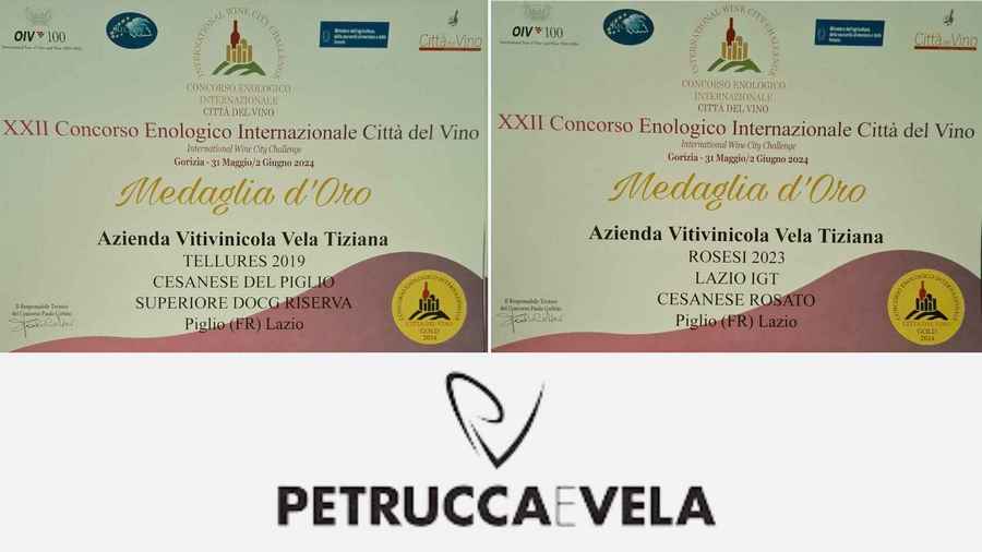 Le Medaglie doro per leccellenza enologica a Petrucca e Vela 1 | L'Azienda Petrucca e Vela riconosciuta per l'eccellenza enologica a Roma Le Medaglie d'oro per l'eccellenza enologica a Petrucca e Vela