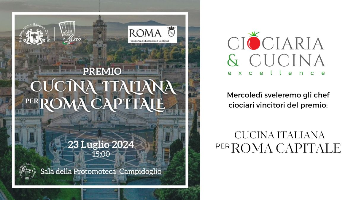 Featured image for “Premio CUCINA ITALIANA PER ROMA CAPITALE: una celebrazione dell’eccellenza gastronomica”