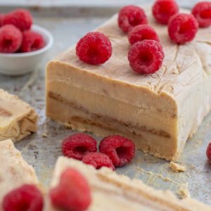 Semifreddo alla nocciola con lamponi il dolce freddo perfetto per Ferragosto | Semifreddo alla nocciola con lamponi: la ricetta perfetta per il weekend Semifreddo alla nocciola con lamponi il dolce freddo perfetto per Ferragosto della Pasticceria Aurora