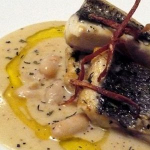 Filetto di branzino con crema di castagne e pancetta croccante | Filetto di branzino con crema di castagne e pancetta croccante Filetto di branzino con crema di castagne e pancetta croccante