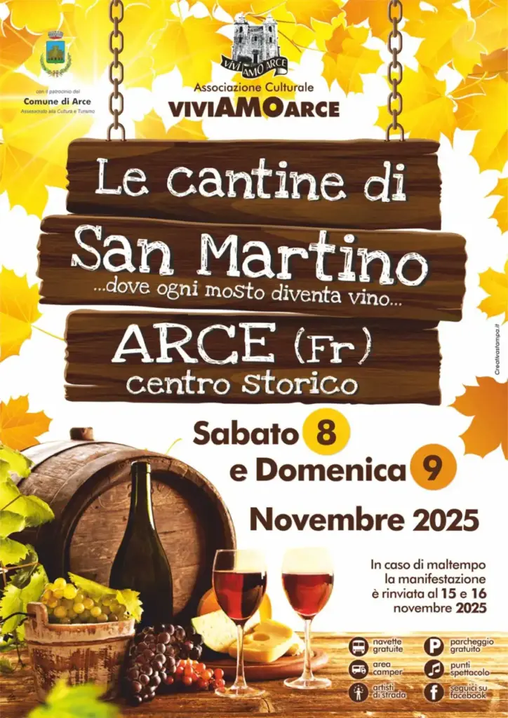 Le Cantine di San Martino – Arce, 8 e 9 Novembre 2025