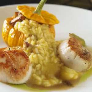 Risotto alla zucca con capesante scottate | Risotto alla zucca con capesante scottate Risotto alla zucca con capesante scottate
