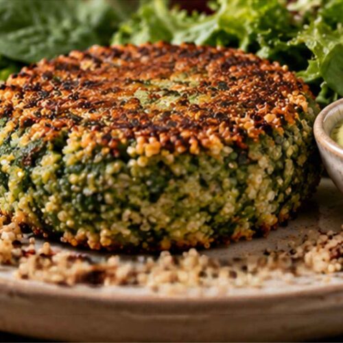 Burger di spinaci e quinoa | Burger di spinaci e quinoa con maionese agli spinaci Burger di spinaci e quinoa con maionese agli spinaci
